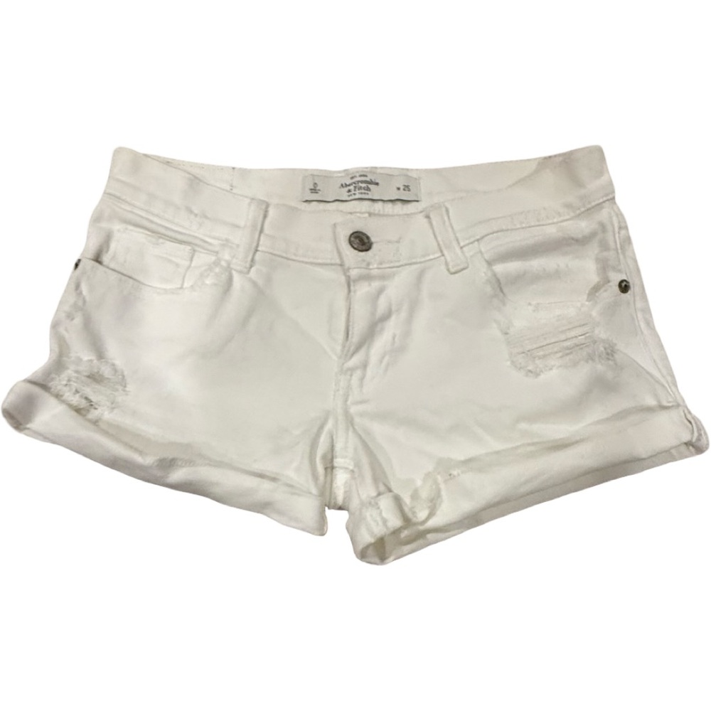 Abercrombie & Fitch Women's Cream Jean Shorts